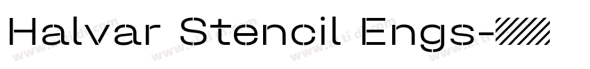 Halvar Stencil Engs字体转换